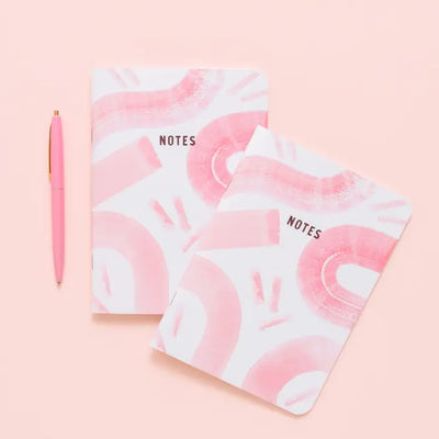 Pink Brushstrokes Noteook